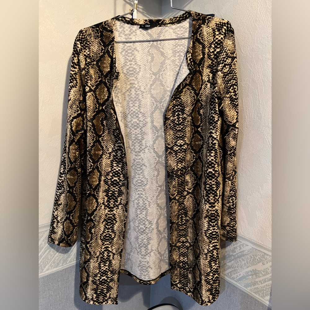 Snake printed cardigan